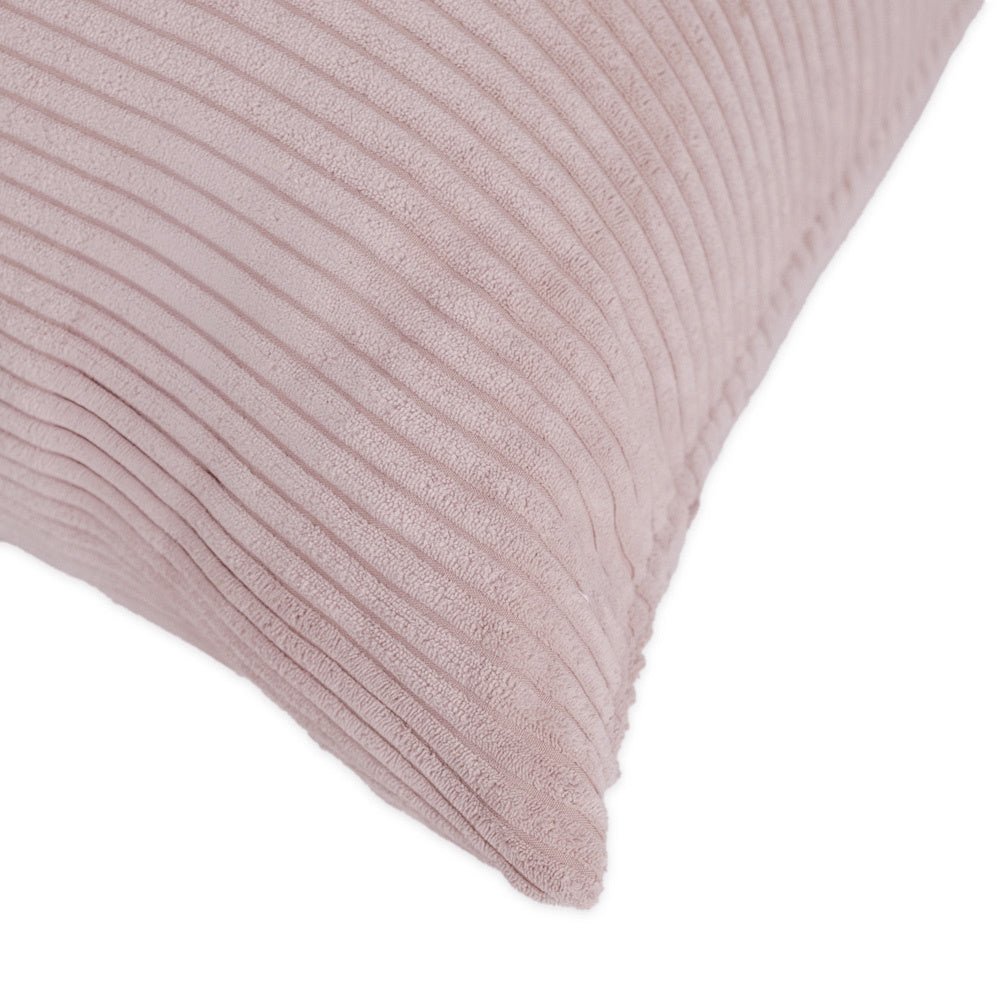 Pouf sac 120x80 cm - pouf en velours côtelé rose clair premium - Plush Nest - myplayground