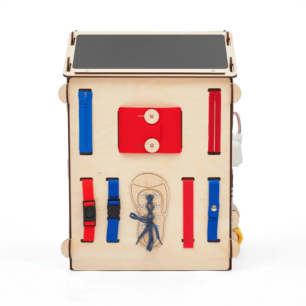 Maisonnette Éducative - Bois Natura, 12 à 18 mois - BusyKids by BusyKids
