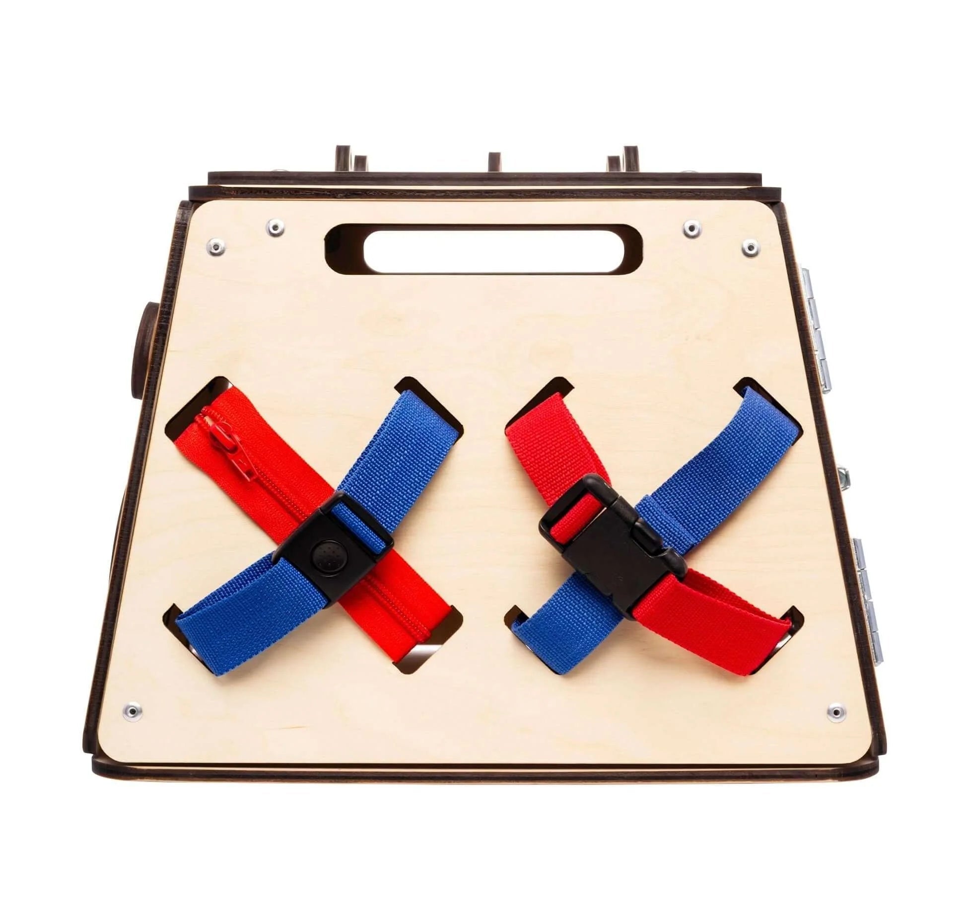 Coffre - fort - busy Board montessori, Bois Natura, 12 mois - BusyKids - myplayground