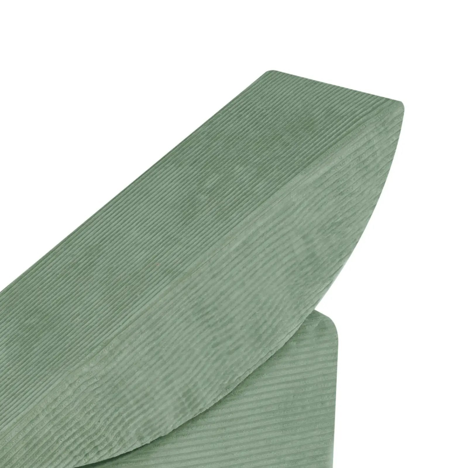Chaise longue enfant inclinable 145x35x45 cm - velours côtelé vert premium, confortable – Plush Nest by Misioo