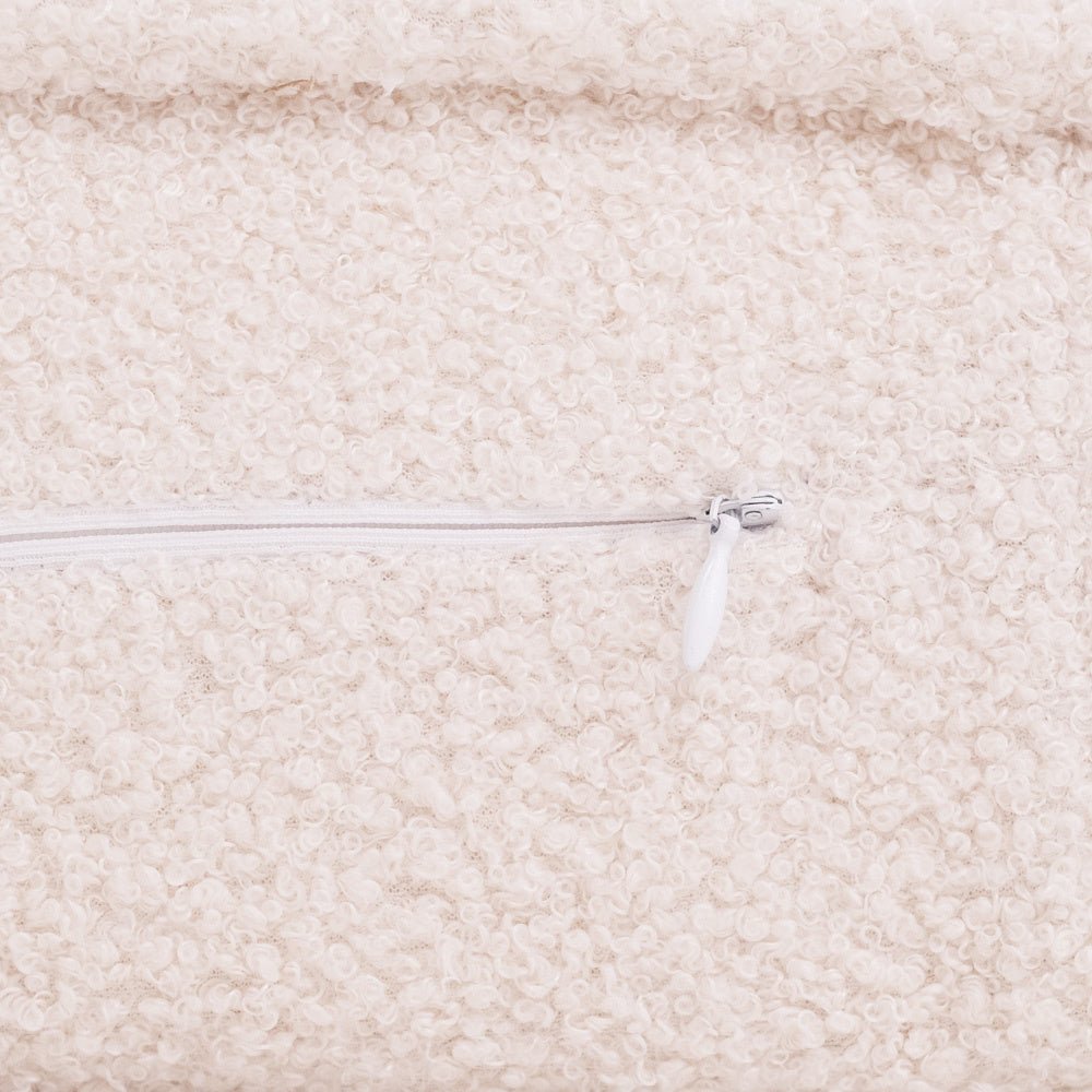 Chaise longue enfant, 150x60x25 cm, agneau crème - Plush Nest - myplayground