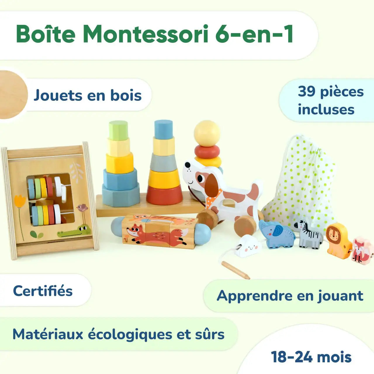 Coffret de Jeu Montessori - ensemble pour les enfants - 18 à 24 mois - BusyKids by BusyKids
