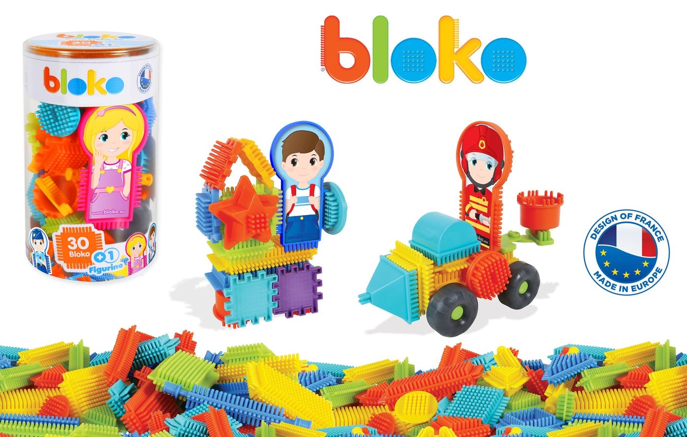 Tube de 31 Bloko + 1 Figurine en assortiment - Bloko - myplayground