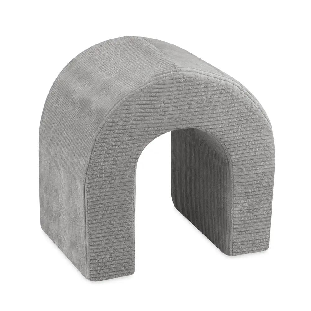 Château de terrain de jeu avec piscine +150 balles (perle, argent) – Velours côtelé gris premium – Plush Nest by Misioo