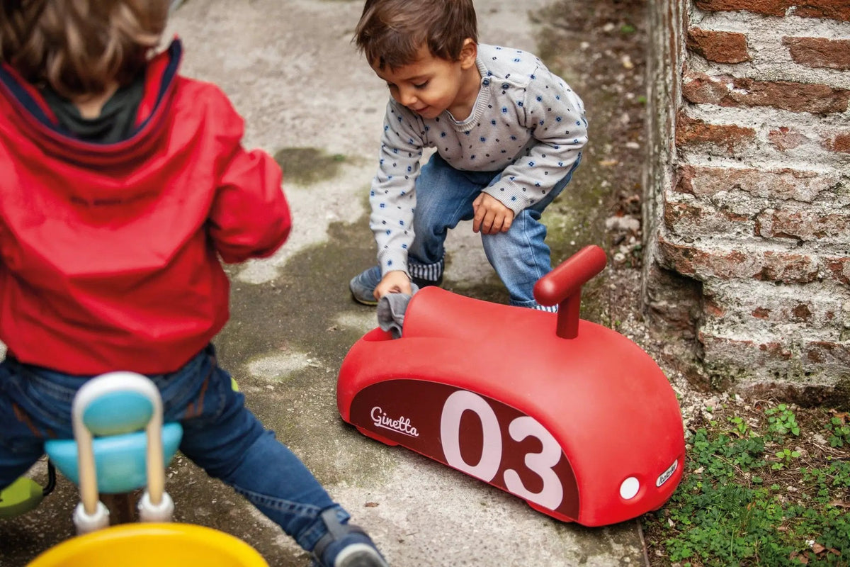Porteur Ginetta Rouge Italtrike Pour Enfants 1 À 4 Ans Motricité 360 Avec Roues Avant Multidirectionnelles by Italtrike