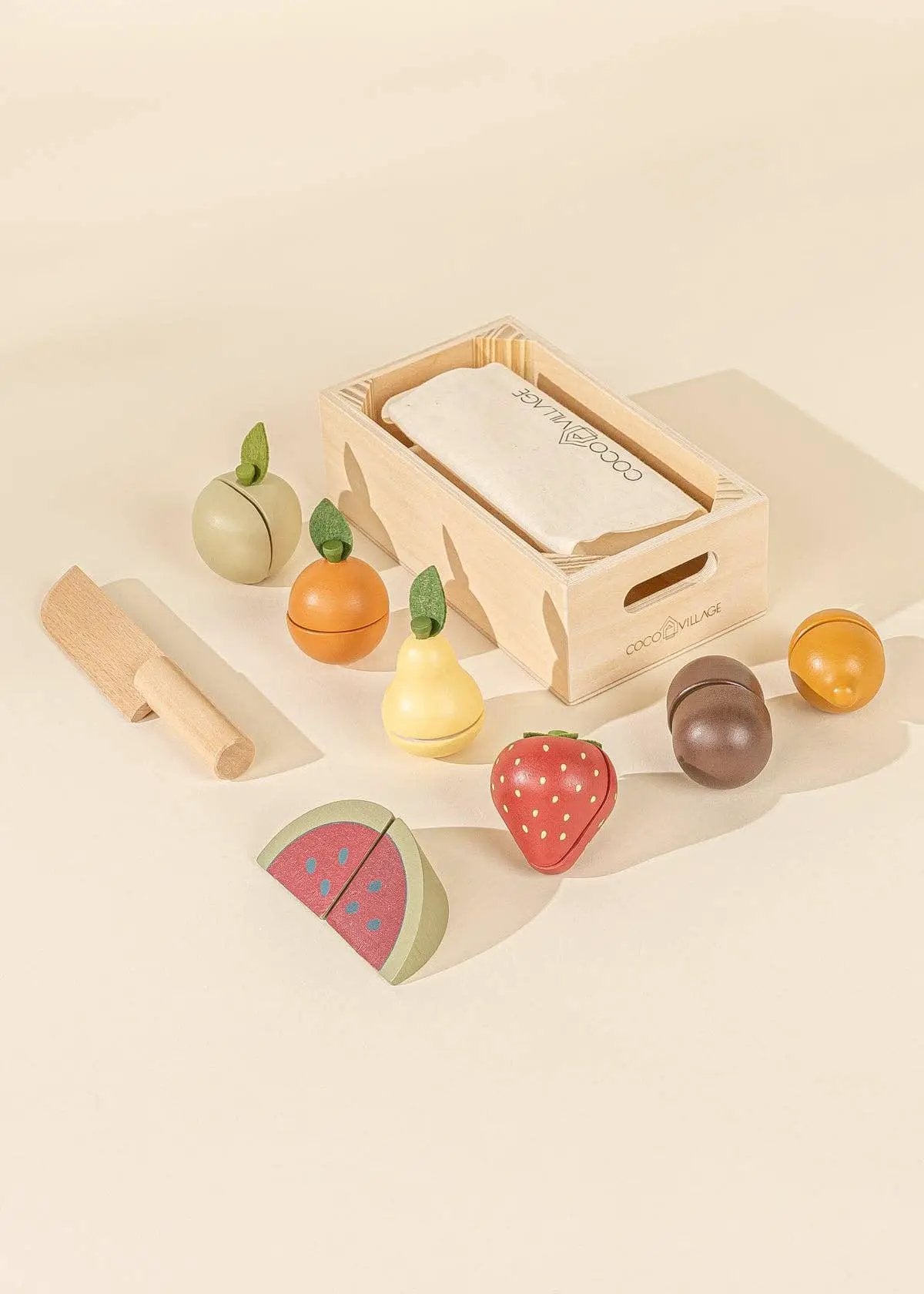 Ensemble de jeu de fruits en bois à découper - Coco Village by Coco Village