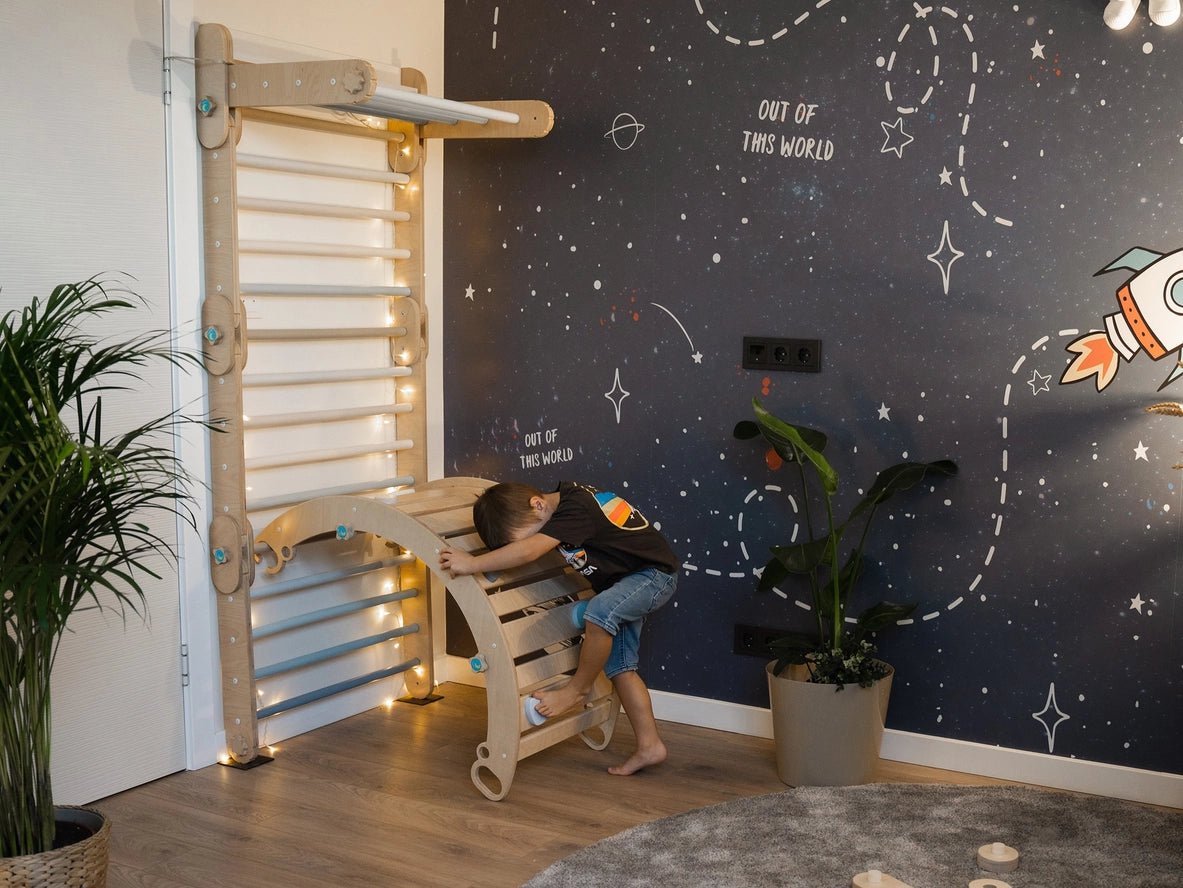 Arche d'Escalade + Rampe pour Alpiniste - Jeu de Motricité Enfant - Happymoon - myplayground