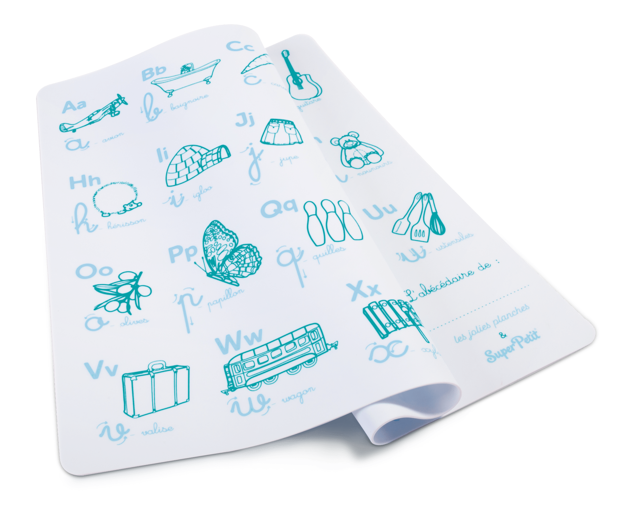 Abécédaire SuperPetit x Les Jolies Planches + Set de Table à Colorier - Jeu de Création - myplayground