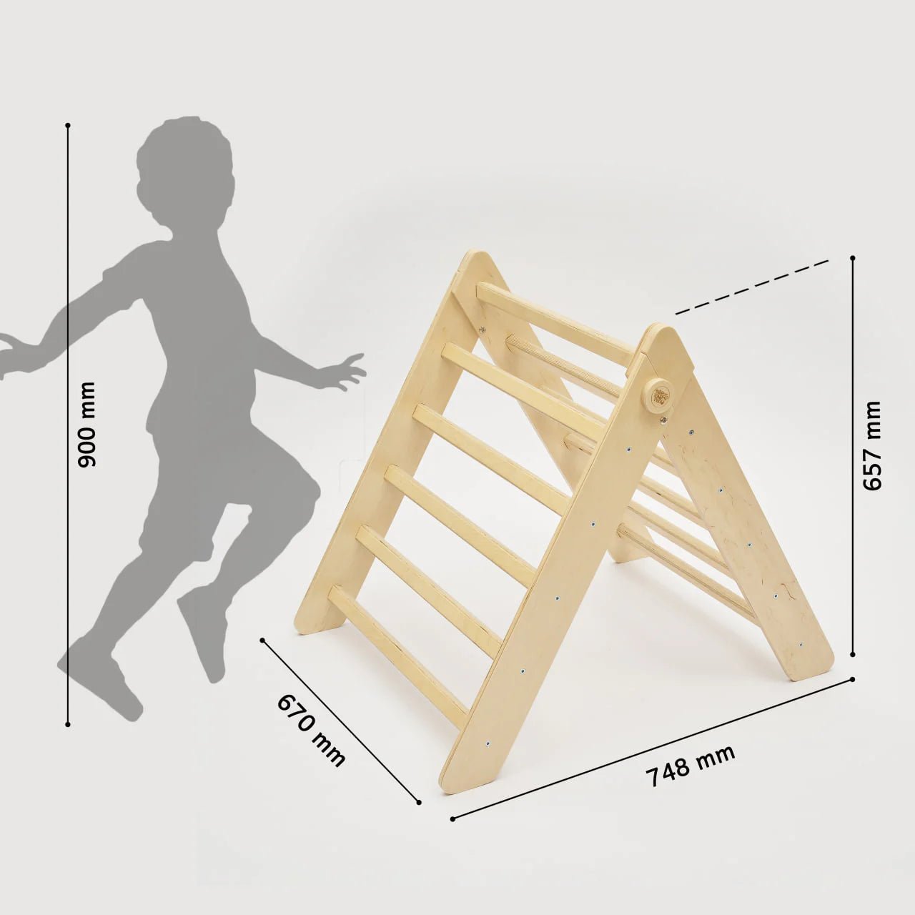 Triangle de Motricité Pikler - couleur Nature, bois natura, 12 à 18 mois - BusyKids by BusyKids