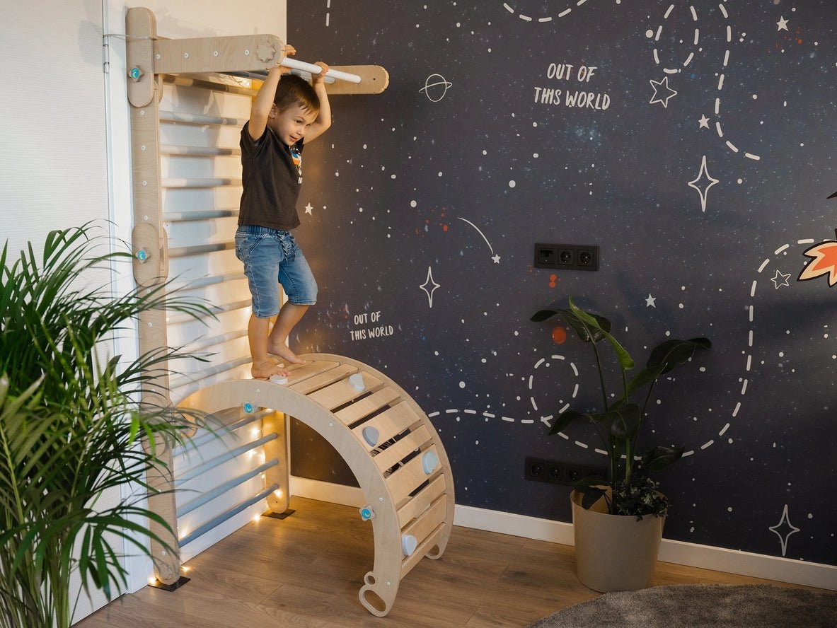 Arche d'Escalade + Rampe pour Alpiniste - Jeu de Motricité Enfant - Happymoon - myplayground