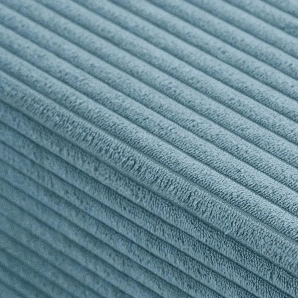 Matelas Foldie large avec appui-tête - Velours côtelé bleu premium - Plush Nest by Misioo