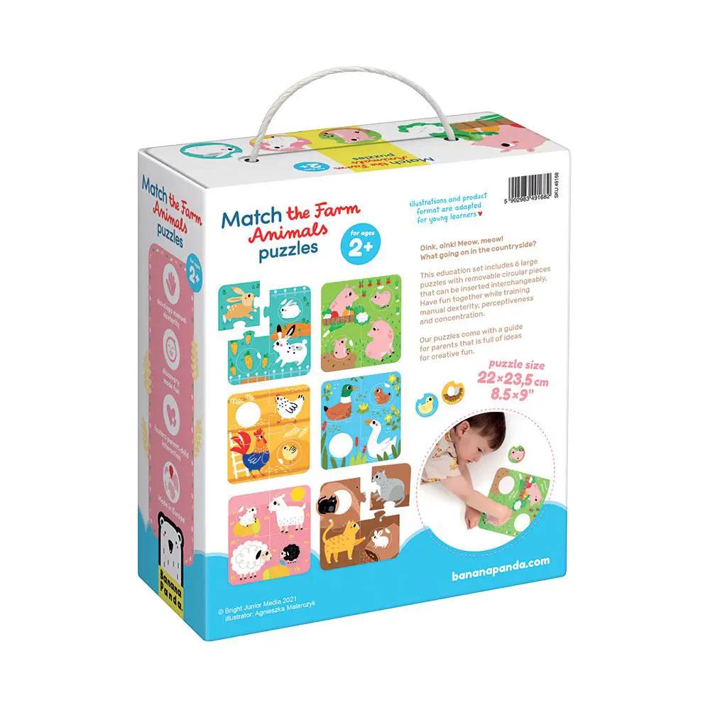 Puzzle Associe les Animaux de la Ferme - Banana Panda by Banana Panda