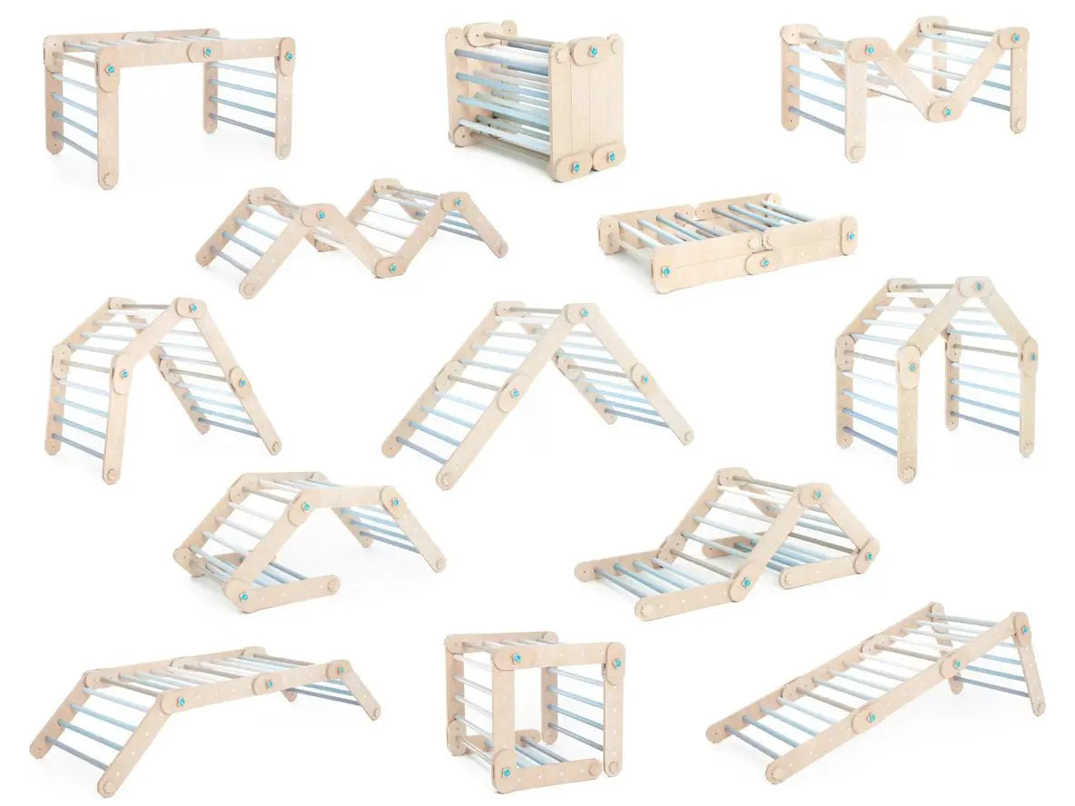 Grimpeur Bleu Avec Rampe, Triangle Transformable - Happymoon by HappyMoon