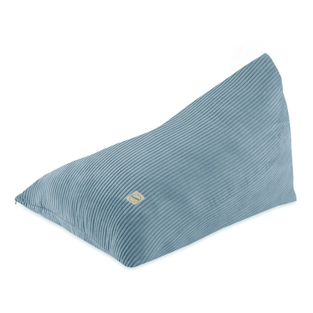 Pouf sac 120x80 cm- pouf en velours côtelé bleu premium - Plush Nest by Misioo