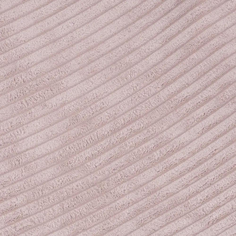 Pouf 60x60 cm - Coussin de sol, velours côtelé rose clair premium - Plush Nest by Misioo