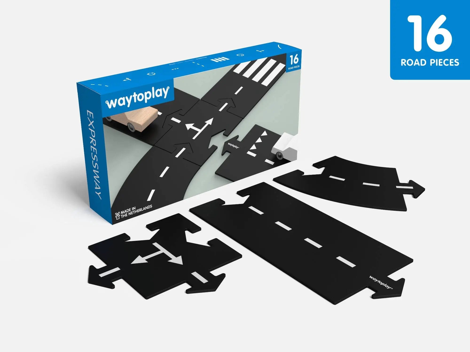 Ensemble de route de jouet flexible moyen - Expressway by Waytoplay Toys - The Netherlands