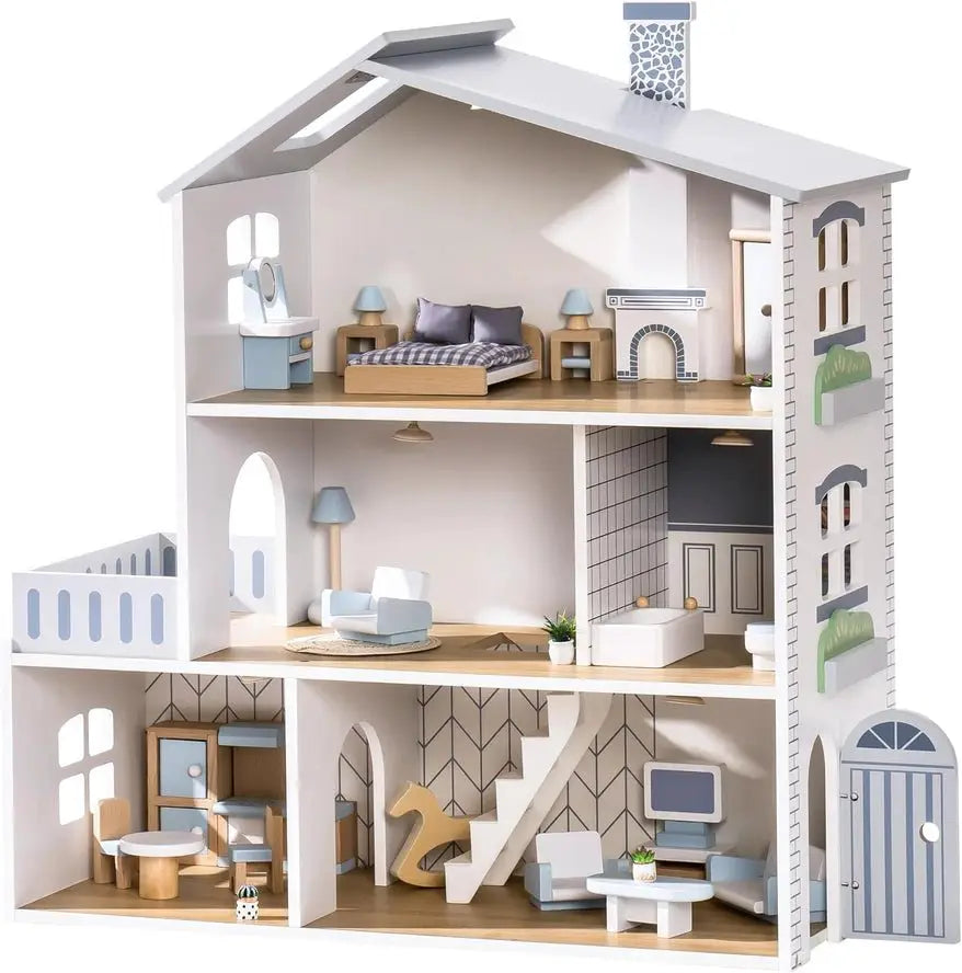 Maison de Poupée en Bois Robud à 3 Étages avec Mobilier - Robud & Mewoofun Official Store by Robud & Mewoofun Official Store