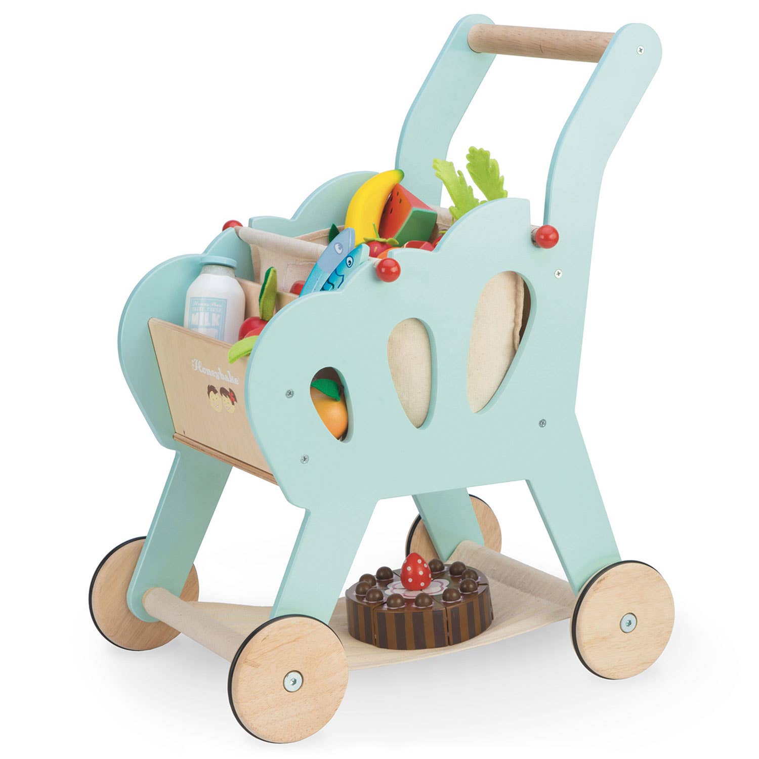 Chariot de courses (avec sac en tissu amovible) - Jeu Montessori enfant - myplayground