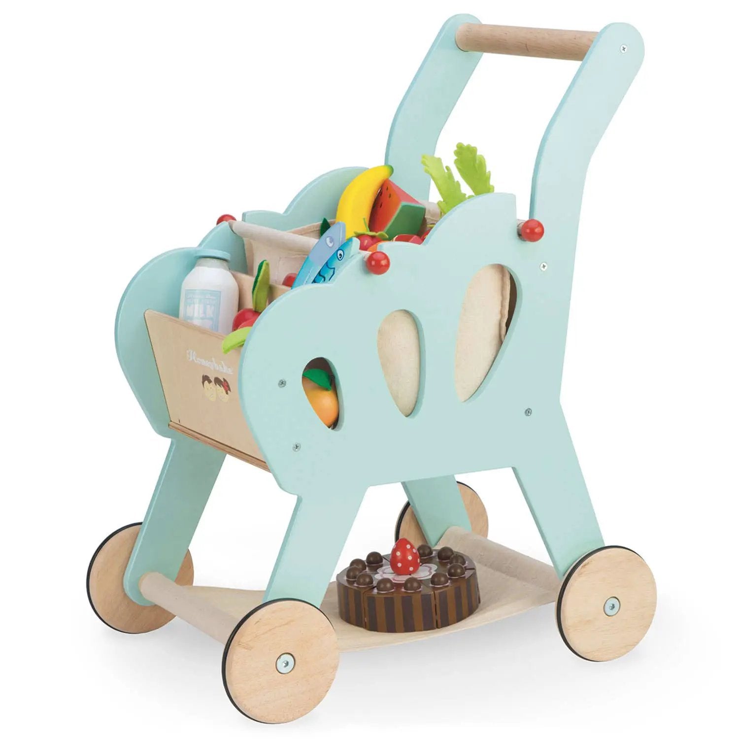 Chariot de courses (avec sac en tissu amovible) - Jeu Montessori enfant by Le Toy Van