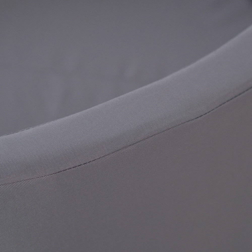 Piscine à balles extérieure - ronde 90x30 cm, grise imperméable ( 200 balles argent, bleu)– Plush Nest - myplayground