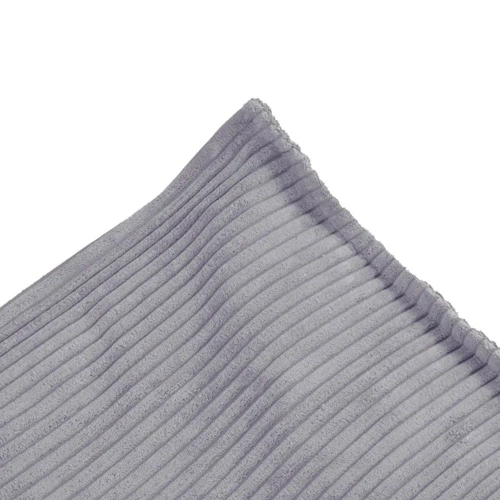 Pouf 60x60 cm - Coussin de sol, velours côtelé gris premium - Plush Nest by Misioo