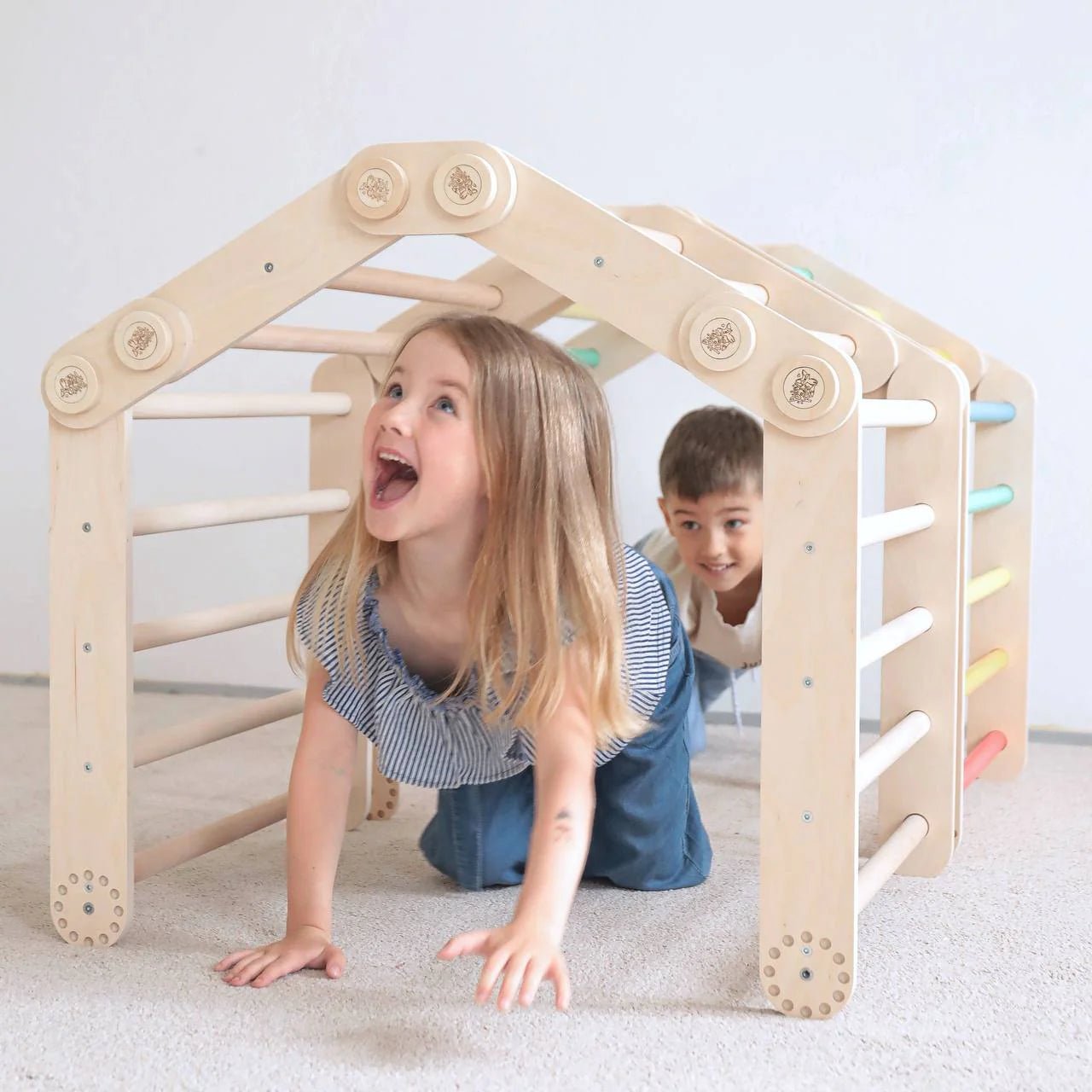 Ensemble d’escalade (set S) - bois brut (non verni), 18 à 24 mois - BusyKids by BusyKids
