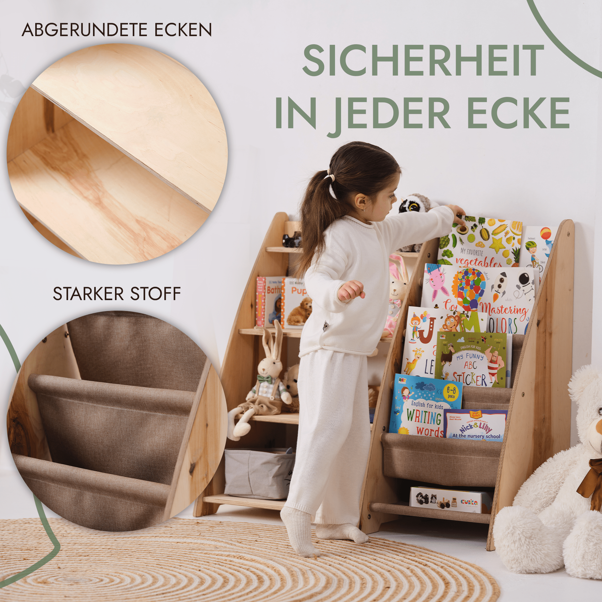 2in1 Montessori - Regal für Kleinkinder – Bücher & Spielzeug - myplayground