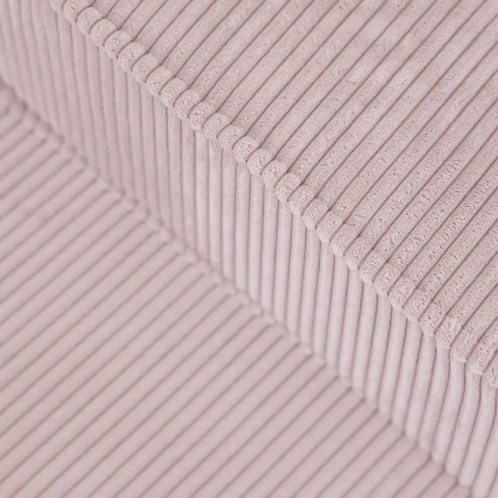 Chaise longue enfant, 150x60x25 cm, velours côtelé rose clair premium - Plush Nest by Misioo
