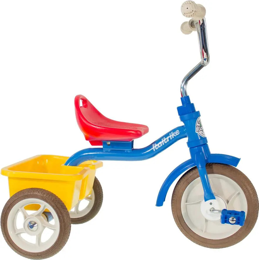 Tricycle Transporter Colorama Bleu Italtrike Pour Enfants 2-5 Ans Châssis Métal Robuste Guidon Chromé by Italtrike