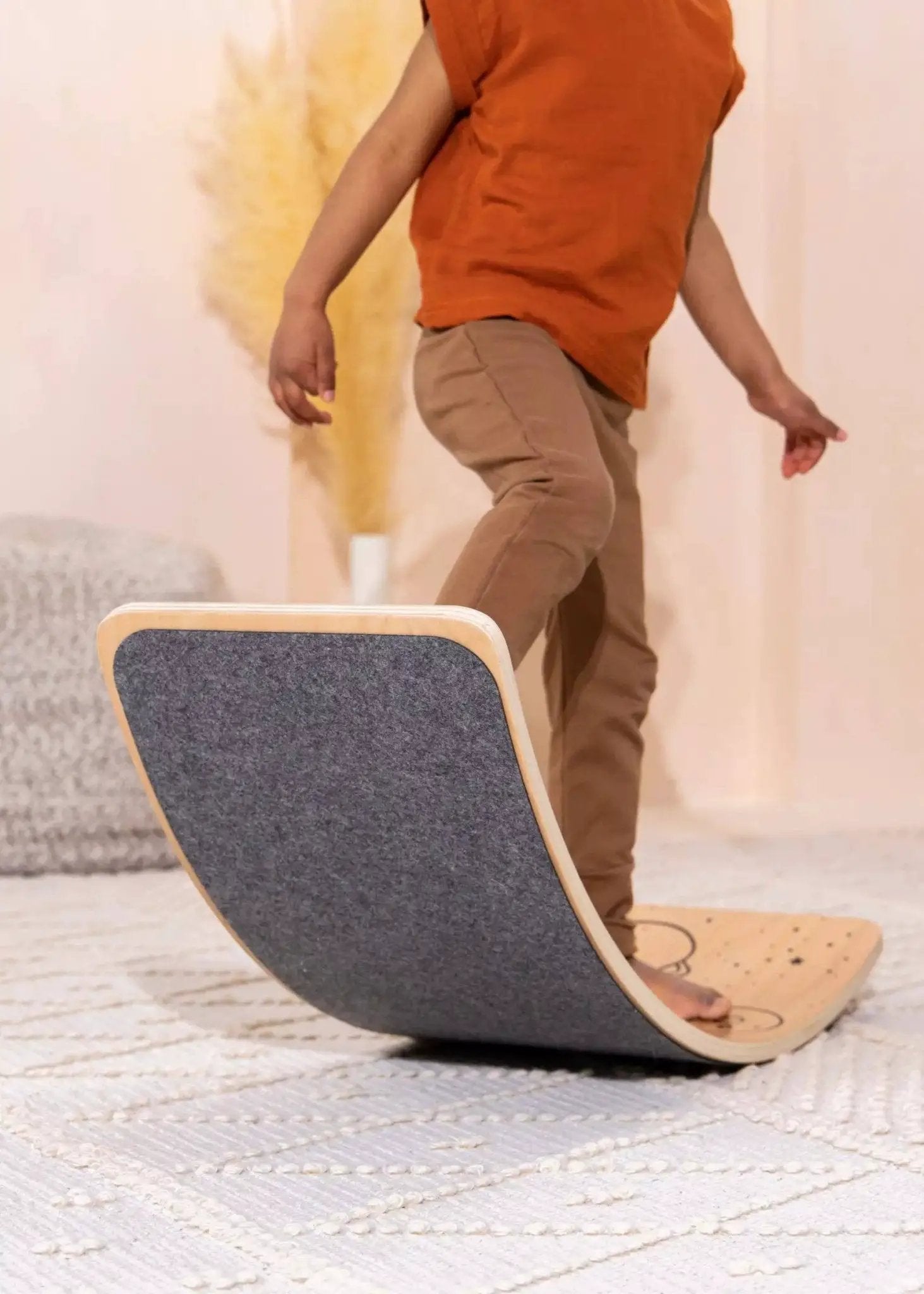 Balance Board Felt Gris + Planche d'Équilibre en Feutre Gris - Jeu d'équilibre - Coco Village by Coco Village