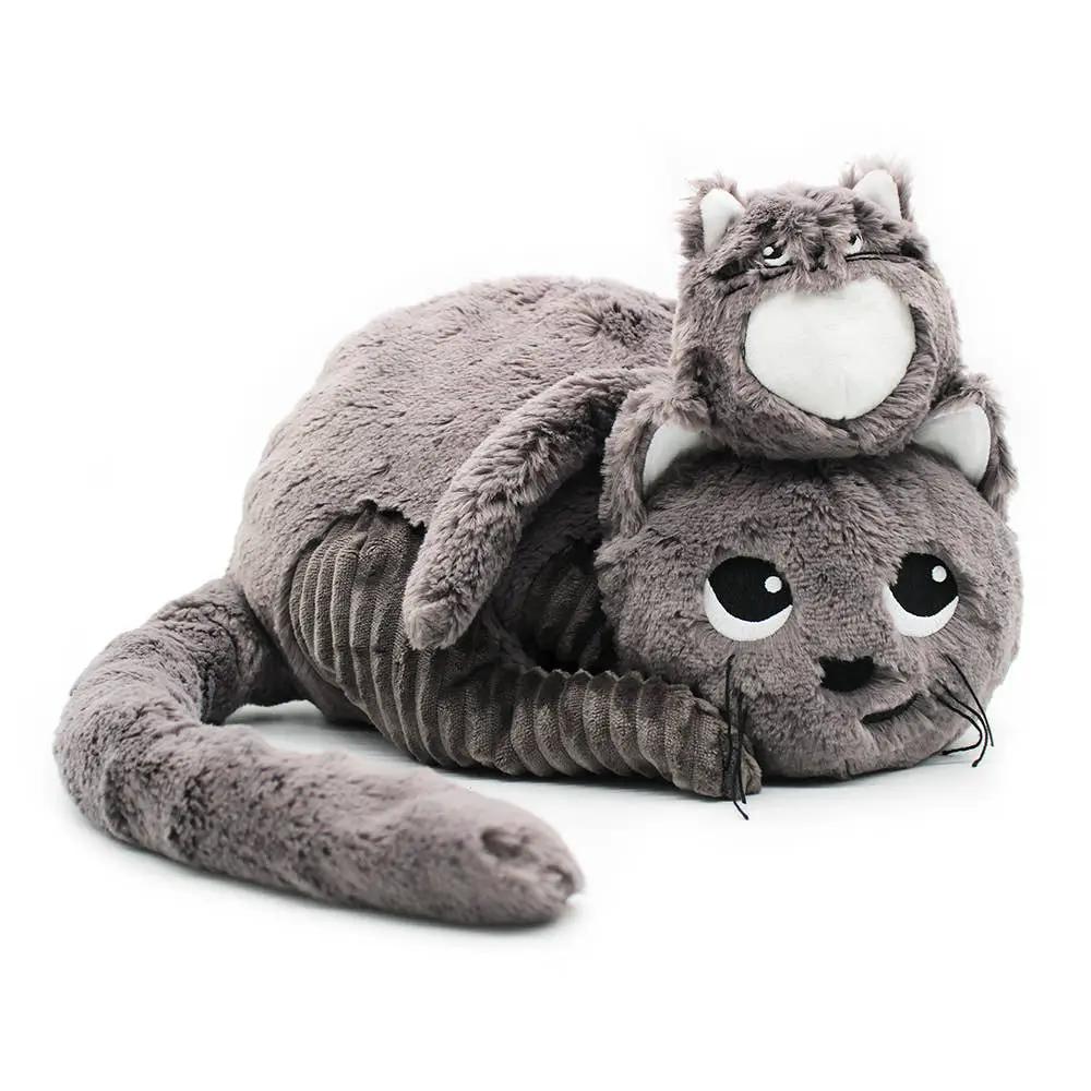 Chat en Peluche et Bébé Gris / Les Ptipotos - Les Déglingos, France by Les Déglingos, France