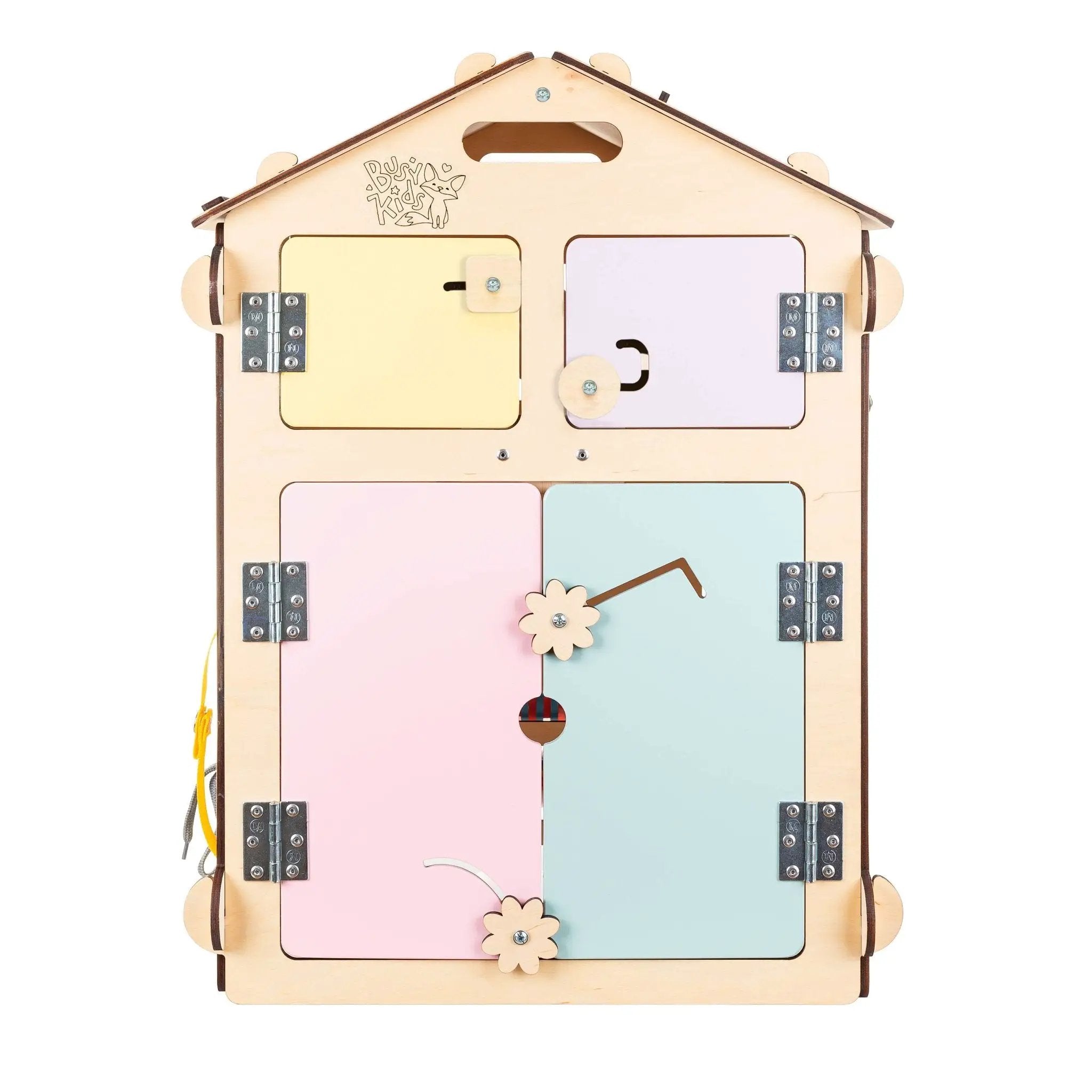 Maisonnette Éducative - pastel, édition limitée, bois natura, 12 à 18 mois - BusyKids by BusyKids