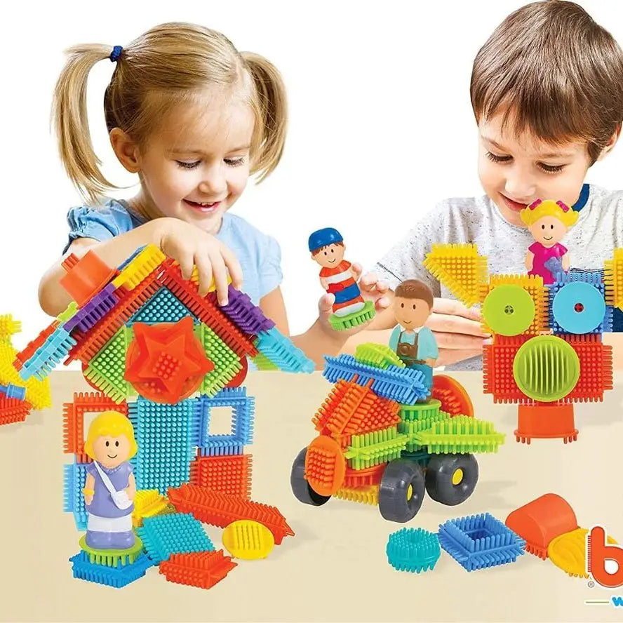 Coffret 100 Bloko + 4 Figurines 3D Famille - Bloko by Bloko