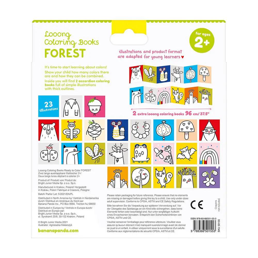 Livres de Coloriage Looong - Forêt Prête à Colorier - Banana Panda by Banana Panda
