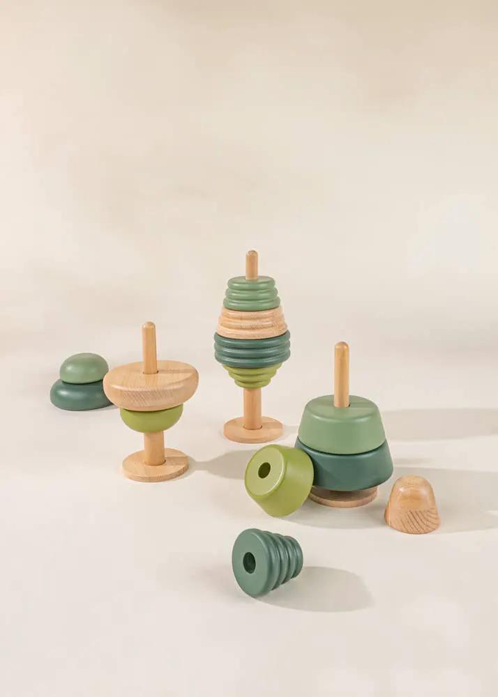 Lot de 3 arbres empilables en bois - Coco Village by Coco Village