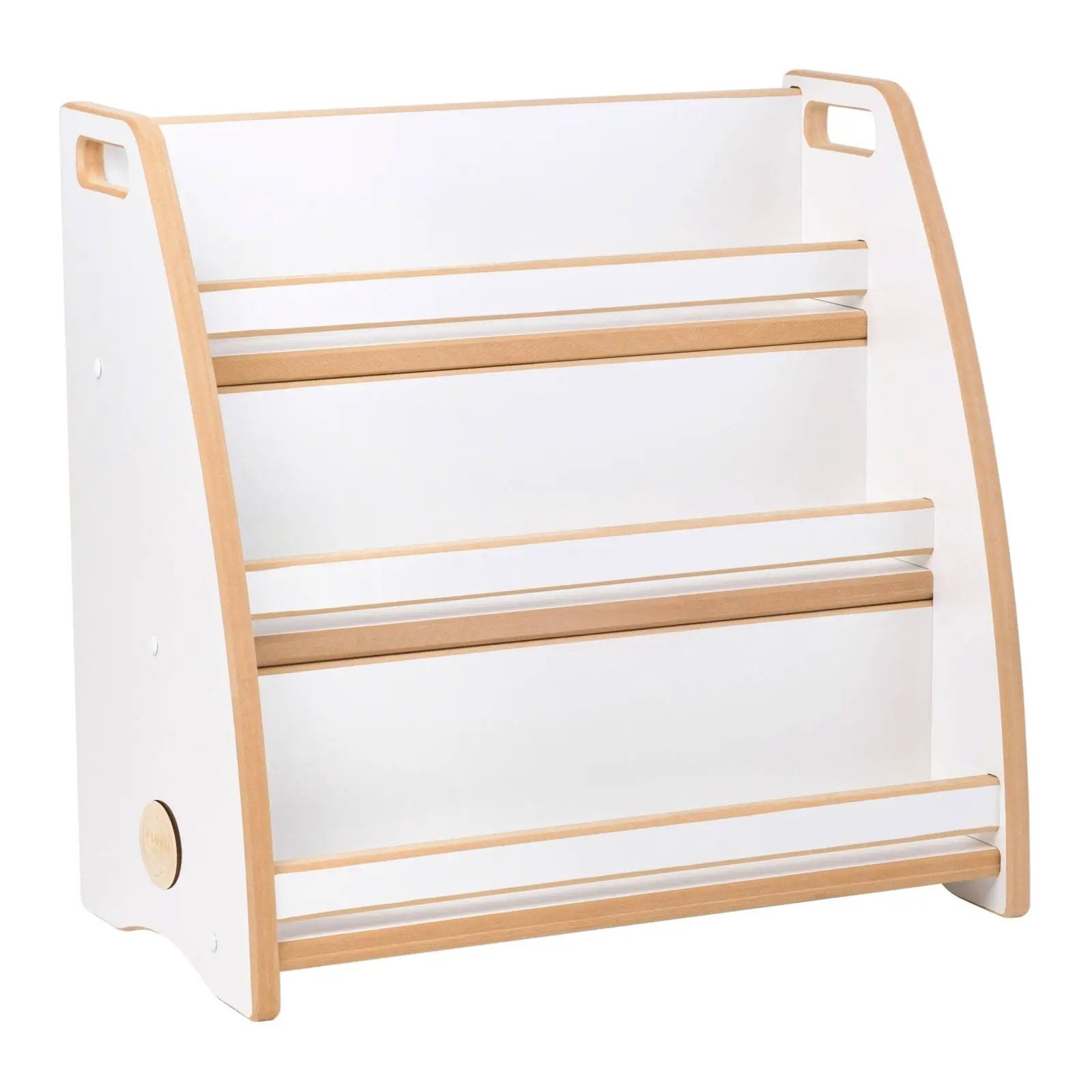 Bibliothèque enfant avec étagère pour salle de jeux et chambre d'enfant - Bois blanc, rangement - Plush nest by Misioo