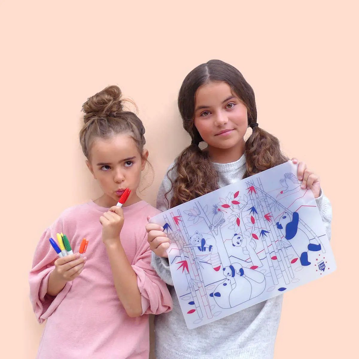 Jeu éducatif: Set de table en silicone PANDA - Réutilisable by SuperPetit
