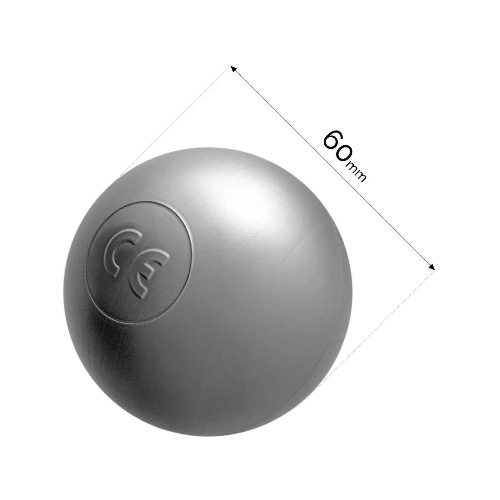 Boule de piscine à balles - 6 cm, argent - Plush Nest by Misioo