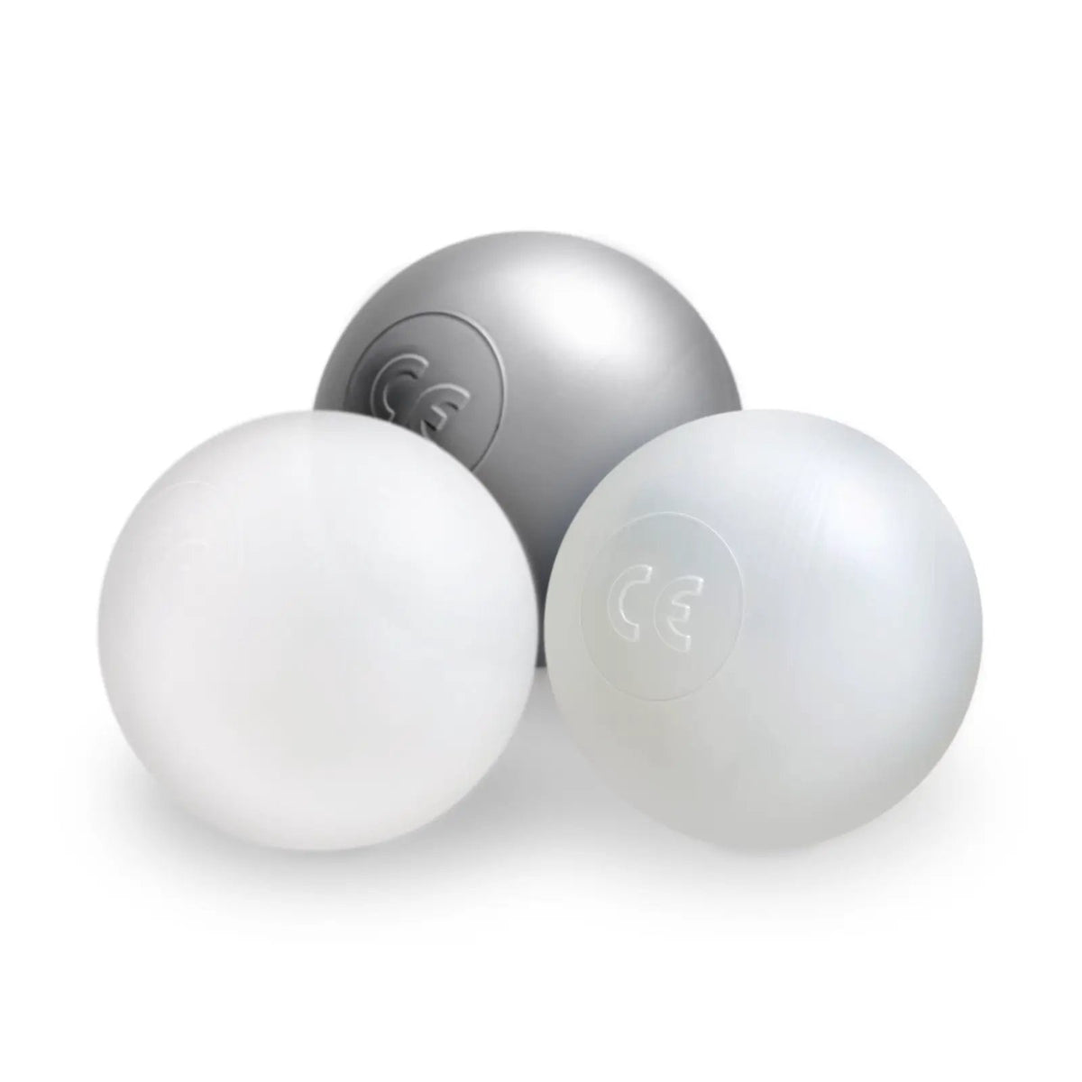 Boule de piscine à balles - 6 cm, lot de 200 pcs : perle, transparentes, argent - Plush Nest - Misioo by Misioo