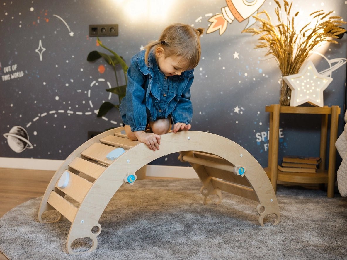 Arche d'Escalade + Rampe pour Alpiniste - Jeu de Motricité Enfant - Happymoon - myplayground