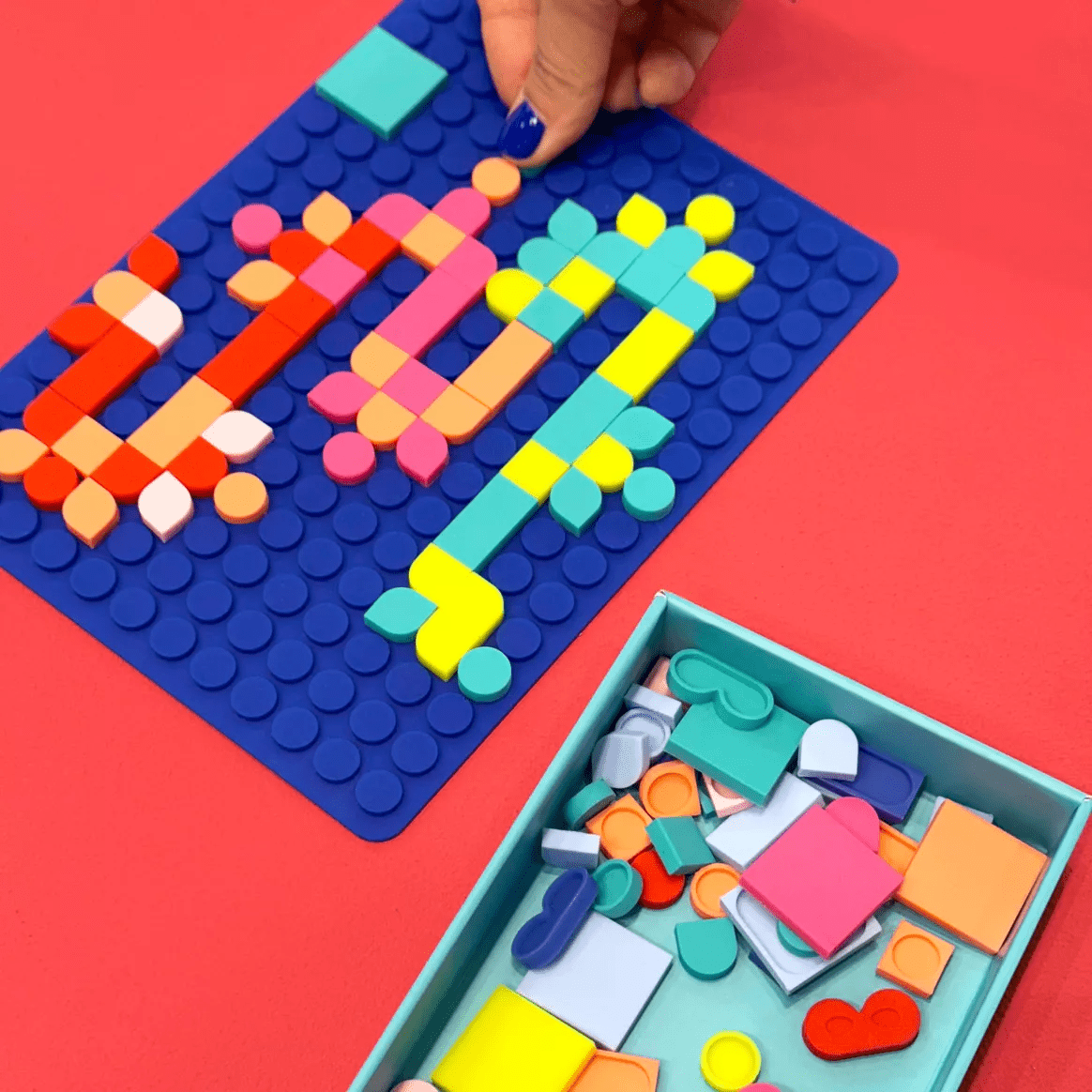 Slipop mosaïques à clipser - mosaic art - creations colorees à l'infini bleu - Superpetit - myplayground