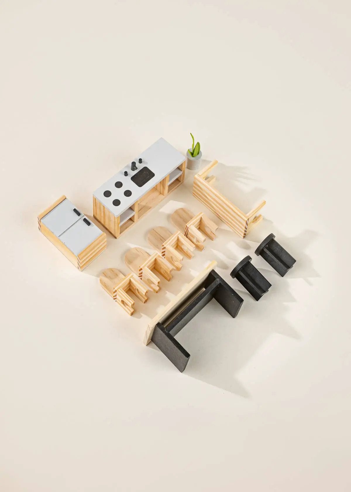 Meubles et accessoires de cuisine en bois pour maison de poupée - Coco Village by Coco Village