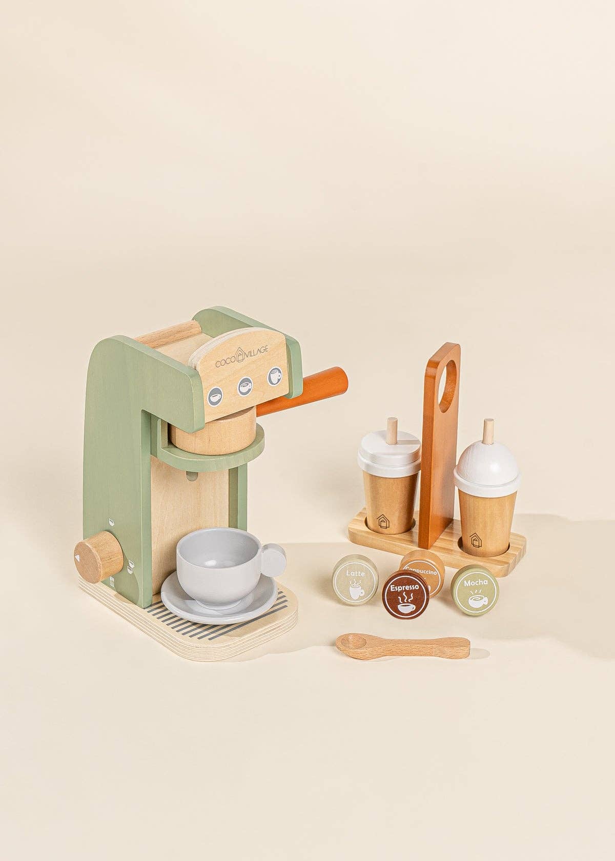 Ensemble de cafetière en bois - SEAFOAM & TERA - Coco Village - myplayground