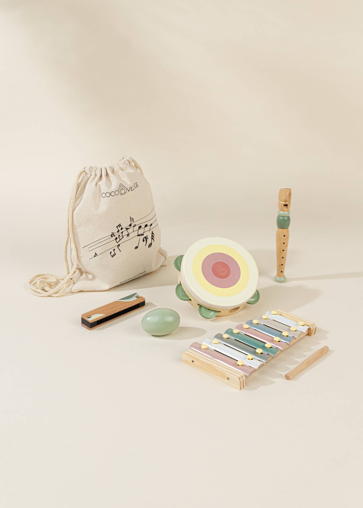 Kit de jeu d'instruments de musique en bois - Coco Village - myplayground
