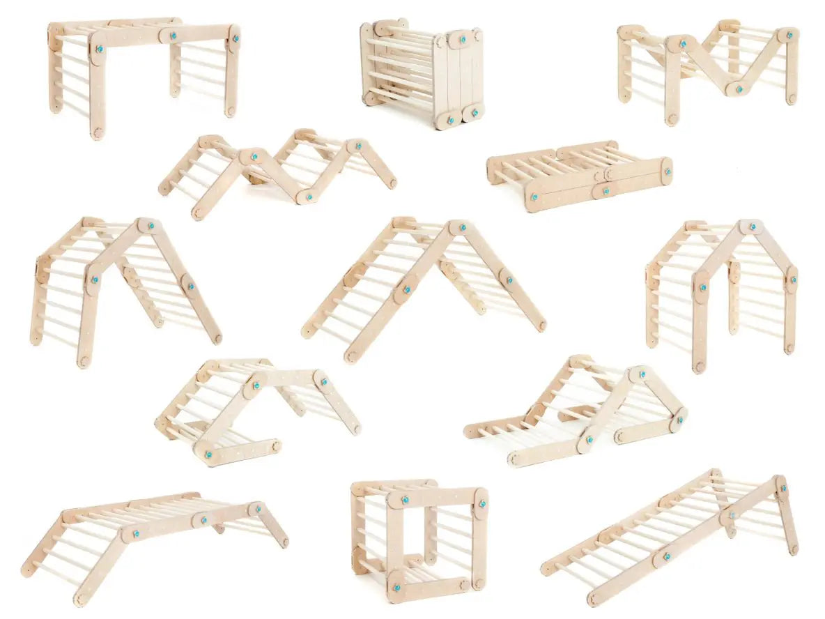 Triangle d'escalade, salle d'escalade Montessori, Climber, Pikler - Jeu de motricité enfant - Happymoon by HappyMoon
