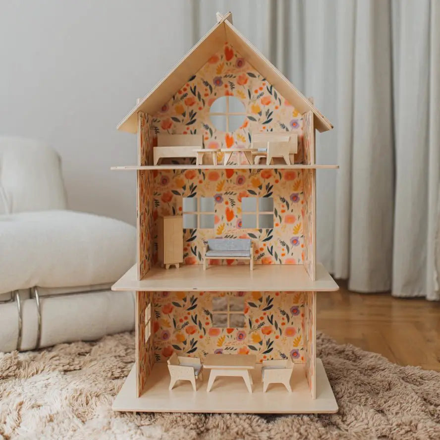 Maison de Poupée en Bois à Trois Étages/Maison de Poupée Moderne - Milin by Milin