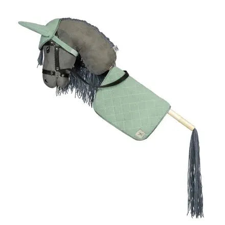 Tapis de selle et chapeau en velours côtelé vert pour cheval de loisir by ByASTRUP