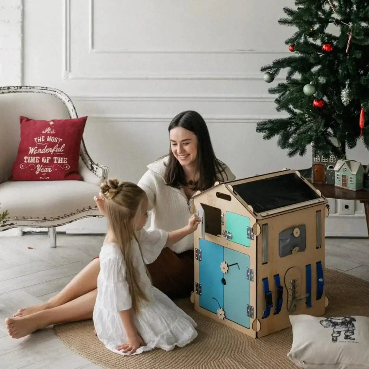 Maisonnette Éducative - Menthe, Édition Limitée, Bois Natura, 12 à 18 mois - BusyKids by BusyKids
