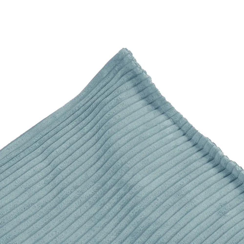 Pouf 60x60 cm - Coussin de sol, velours côtelé bleu premium - Plush Nest by Misioo