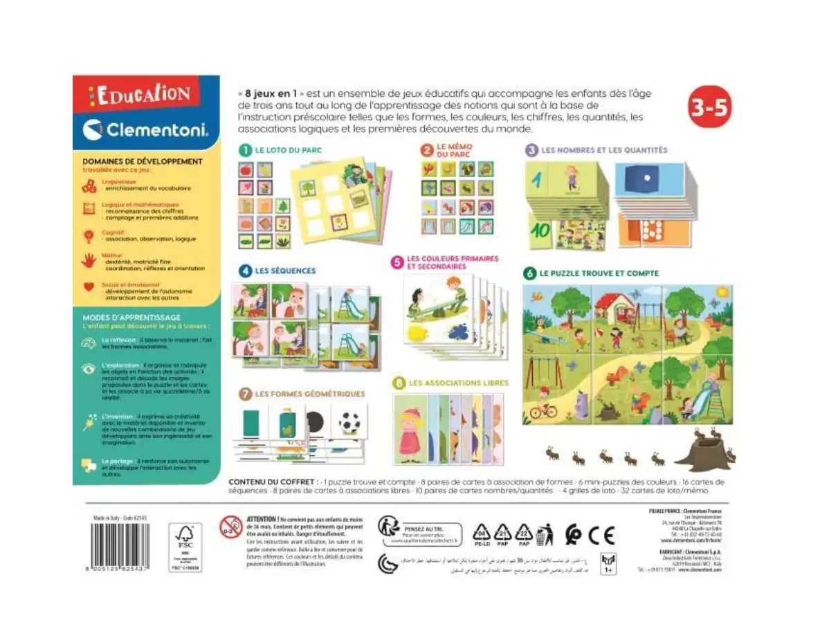 8 en 1 + Coffret complet d'activités - Jeu Ludique et Enrichissant by myplayground